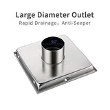 DESFAU Square Shower Drain 6-Inch, Tile Insert Square Drain JD47030900BNUS