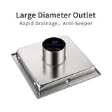 DESFAU Square Shower Drain 6-Inch, Tile Insert Square Drain JD47030900BNUS