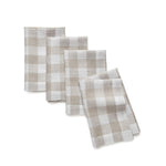 Solino Home 100% Pure Linen Checks Table Runner – Natural & White Check Table Runner – 14 x 72 Inch Runner for Dinner, Indoor and Outdoor Use