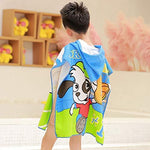 Kids Hooded Beach Bath Towel for Age 2-7 Years - Swim Pool Coverup Poncho Cape Multi-use for Bath/Shower/Pool/Swim 24" x 48" (Butterfly)