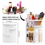 sanipoe 360 Rotating Makeup Organizer, DIY Adjustable Makeup Carousel Spinning Holder Storage Rack, Large Capacity Make up Caddy Shelf Cosmetics Organizer Box, Best for Countertop, Black