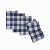 Solino Home 100% Pure Linen Checks Table Runner – Natural & White Check Table Runner – 14 x 72 Inch Runner for Dinner, Indoor and Outdoor Use