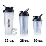 BlenderBottle Classic Loop Top Shaker Bottle, 20-Ounce, Full Color Black