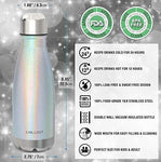 CHILLOUT LIFE Stainless Steel Water Bottle for Kids School: 12 oz Double Wall Insulated Cola Bottle Shape for Cold and Warm Drinks, BPA Free Metal Sports Bottle for Boys, Girls & Women