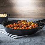 Lodge 12 Inch Cast Iron Skillet. Pre-Seasoned Cast Iron Skillet with Red Silicone Hot Handle Holder.