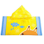 Kids Hooded Beach Bath Towel for Age 2-7 Years - Swim Pool Coverup Poncho Cape Multi-use for Bath/Shower/Pool/Swim 24" x 48" (Butterfly)