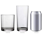 Classic 8-piece Premium Quality Plastic Tumblers | 4 each: 12-ounce and 16-ounce Clear