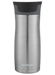 Contigo AUTOSEAL West Loop Vaccuum-Insulated Stainless Steel Travel Mug, 16 oz, Stainless Steel/Monaco Blue, 2-Pack