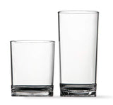 Classic 8-piece Premium Quality Plastic Tumblers | 4 each: 12-ounce and 16-ounce Clear