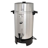 West Bend 58002 Highly Polished Aluminum Commercial Coffee Urn Features Automatic Temperature Control Large Capacity with Quick Brewing Easy Prep and Clean Up, 42-Cup, Silver