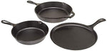 Lodge 10.5 Inch Cast Iron Griddle. Pre-seasoned Round Cast Iron Pan Perfect for Pancakes, Pizzas, and Quesadillas.