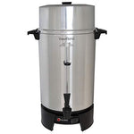 West Bend 58002 Highly Polished Aluminum Commercial Coffee Urn Features Automatic Temperature Control Large Capacity with Quick Brewing Easy Prep and Clean Up, 42-Cup, Silver