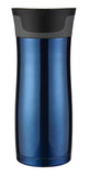 Contigo AUTOSEAL West Loop Vaccuum-Insulated Stainless Steel Travel Mug, 16 oz, Stainless Steel/Monaco Blue, 2-Pack