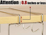 bafvt Coffee Mug Holder - 304 Stainless Steel Cup Rack Under Cabinet, 10Hooks, Fit for The Cabinet 0.8" or Less