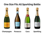 Gold Champagne Stopper, Designed in France, Bottle Sealer for Cava, Prosecco, Sparkling Wine, Gold Plated, No Sharp Edge, Simple Design, No Leaks, No Spills, Fizz Saver, Passed 13 lbs Pressure Test