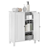 VASAGLE UBCB60W Bathroom Floor Storage Cabinet with Double Door Adjustable Shelf, 23.6”L x 11.8”W x 31.5”H, White