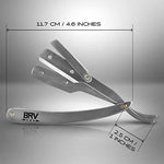 Straight Razor | 100 Single Edge Lord Platinum Saloon Blades | 100% Stainless Steel | Professional Shavette for Close Shaving | Exquisite Design for Classy Gentlemen | Straight Razor Set - BRV MEN