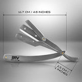 Straight Razor | 100 Single Edge Lord Platinum Saloon Blades | 100% Stainless Steel | Professional Shavette for Close Shaving | Exquisite Design for Classy Gentlemen | Straight Razor Set - BRV MEN