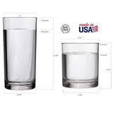 Classic 8-piece Premium Quality Plastic Tumblers | 4 each: 12-ounce and 16-ounce Clear