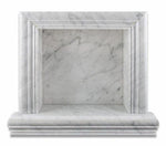 Italian Carrara White Marble Hand-Made Polished Shampoo Niche / Shelf - SMALL