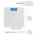 Innotech® Digital Bathroom Scale with Easy-to-Read Backlit LCD (White)