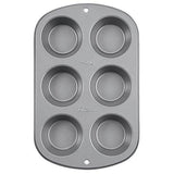 Wilton Recipe Right Non-Stick 6 Cup Jumbo Muffin Pan, Multipack of 2
