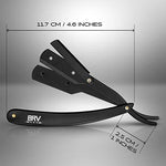 Straight Razor | 100 Single Edge Lord Platinum Saloon Blades | 100% Stainless Steel | Professional Shavette for Close Shaving | Exquisite Design for Classy Gentlemen | Straight Razor Set - BRV MEN