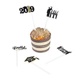 Amosfun 72PCS Graduation Cupcake Toppers 2019 Graduation Party Decorations Cake Topper Picks Toothpick Toppers Class of 2019 Graduation Party Supplies