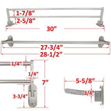 LUANT 24 Inch Bathroom Shelf 3-Tier Wall Mounting Rack with Towel Bars