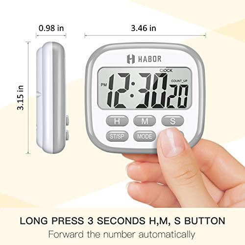 Habor Digital Kitchen Timer Large, Strong Magnet Back, Loud Alarm, Mem –  KITCHEN BATH DISTRIBUTORS