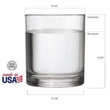 Classic 8-piece Premium Quality Plastic Tumblers | 4 each: 12-ounce and 16-ounce Clear