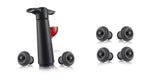 The Original Vacu Vin Wine Saver with 2 Vacuum Stoppers – Black