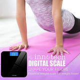 Innotech® Digital Bathroom Scale with Easy-to-Read Backlit LCD (White)