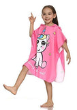 SpunKo Cute Dinosaur Kids Hooded Beach Towels for Little Girls Boys 1-6 Years Old Super Absorbent Hooded Bath Towel Soft Compact Pool Towel Poncho Cover Up Beach Present for Swimming Travel