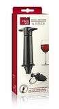 The Original Vacu Vin Wine Saver with 2 Vacuum Stoppers – Black