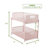 Mind Reader 2 Tier Metal Mesh Storage Baskets Organizer, Home, Office, Kitchen, Bathroom, Silver