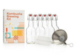 The Kombucha Shop Kombucha Brewing Kit with 1 Gallon Glass Brew Jar, Kombucha SCOBY and Starter Pouch, Temperature Gauge, pH Strips, Loose Leaf Tea and More