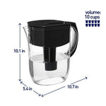 Brita Large 10 Cup Water Filter Pitcher with 1 Standard Filter, BPA Free – Everyday, White