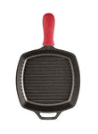 Lodge 10.5 Inch Square Cast Iron Grill Pan. Pre-seasoned Grill Pan with Easy Grease Draining for Grilling Bacon, Steak, and Meats.