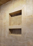 Large Double Recessed Shower Niche, Ready to Tile, 25" x 17" x 3.75" by Novalinea