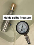 Gold Champagne Stopper, Designed in France, Bottle Sealer for Cava, Prosecco, Sparkling Wine, Gold Plated, No Sharp Edge, Simple Design, No Leaks, No Spills, Fizz Saver, Passed 13 lbs Pressure Test