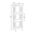 RiverRidge X- Frame Collection 4-Shelf Storage Tower, White