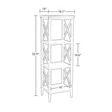 RiverRidge X- Frame Collection 4-Shelf Storage Tower, White