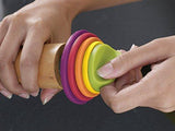 Joseph Joseph 20085 Adjustable Rolling Pin with Removable Rings, Multicolored