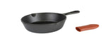 Lodge 12 Inch Cast Iron Skillet. Pre-Seasoned Cast Iron Skillet with Red Silicone Hot Handle Holder.