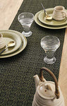 Solino Home 100% Pure Linen Checks Table Runner – Natural & White Check Table Runner – 14 x 72 Inch Runner for Dinner, Indoor and Outdoor Use