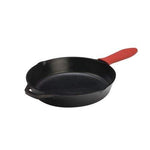 Lodge 12 Inch Cast Iron Skillet. Pre-Seasoned Cast Iron Skillet with Red Silicone Hot Handle Holder.