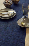 Solino Home 100% Pure Linen Checks Table Runner – Natural & White Check Table Runner – 14 x 72 Inch Runner for Dinner, Indoor and Outdoor Use