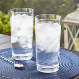 Classic 8-piece Premium Quality Plastic Tumblers | 4 each: 12-ounce and 16-ounce Clear