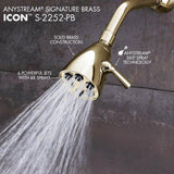 Speakman S-2252 Signature Brass Icon Anystream High Pressure Adjustable Shower Head, Polished Chrome